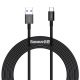 Baseus Superior Series Fast Charging Data Cable USB Type-A to USB Type-C 66W 2m gyorstöltő adatkábel, fekete