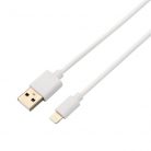 AVAX CB104W PURE USB A-Lightning kábel, 2.1A, fehér - 1m