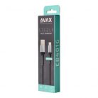 AVAX CB401G STEELY USB A-Lightning 20W gyorstöltő, sodorszálas kábel, 3A, acélszürke - 1,5m