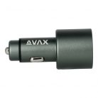 AVAX CC680B CARLY+ USB A + Type C 140W autós töltő, fekete