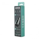 AVAX CC680B CARLY+ USB A + Type C 140W autós töltő, fekete