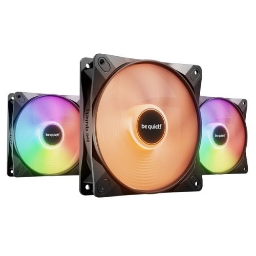 Be Quiet! Cooler 12cm - LIGHT WINGS LX 120mm PWM Triple-Pack (RGB, 1600rpm, 25,5dB, fekete)