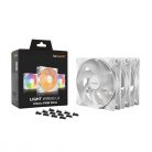 Be Quiet! Cooler 12cm - LIGHT WINGS LX 120mm PWM White Triple-Pack (RGB, 1600rpm, 25,5dB, fehér)