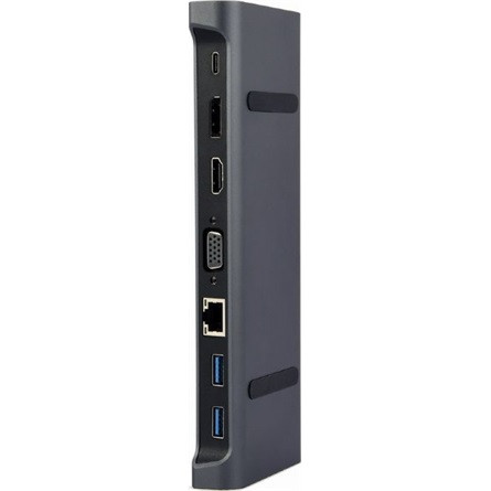 Gembird A-CM-COMBO9-01 multi-port 9-port USB-C adapter szürke