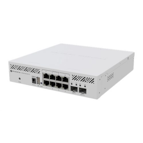 MikroTik CRS310-8G+2S+IN asztali/rackes switch, 2xSFP+, 8x2.5 GBit RJ45 port