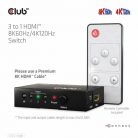 Club3D HDMI 2.1 UHD Switchbox 3 Ports