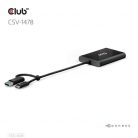 Club3D USB Type-C (with USB Type-A adapter) to dual DisplayPort™(4K60Hz) Video Splitter