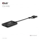 Club3D USB Type-C (with USB Type-A adapter) to dual DisplayPort™(4K60Hz) Video Splitter