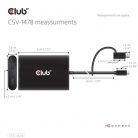 Club3D USB Type-C (with USB Type-A adapter) to dual DisplayPort™(4K60Hz) Video Splitter