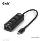 Club3D USB Type-C 3.2 Gen1 elosztó 3x USB Type-A és 1x Gigabit Ethernet csatlakozóval