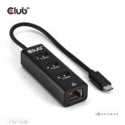 Club3D USB Type-C 3.2 Gen1 elosztó 3x USB Type-A és 1x Gigabit Ethernet csatlakozóval