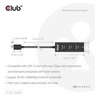 Club3D USB Type-C 3.2 Gen1 elosztó 3x USB Type-A és 1x Gigabit Ethernet csatlakozóval