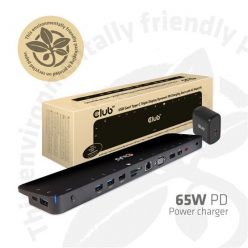   Club3D USB 3.2 GEN 1 TYPE C TRIPLE DISPLAY DYNAMIC PD TÖLTŐ - 65W