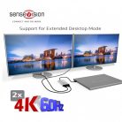 Club3D Thunderbolt 3 to Dual DisplayPort 1.2 4K60Hz UHD Adapter