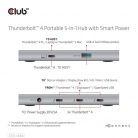 Club3D Thunderbolt 4 Portable 5-in-1 Hub with Smart Power