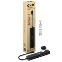   Club3D USB-C 7in1 Hub HDMI 4K60Hz SD TF Card slot 2x USB-A + USB-C PD RJ45