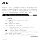 Club3D USB Gen 1 Type-C 8-in-1 MST Dual 4K60Hz Display Travel Dock - Dokkoló