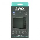 AVAX DC637 DESKY+ 4xType C (PD 3.0) 200W GaN gyorstöltő elosztó