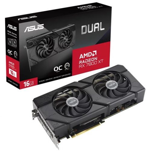 ASUS AMD RX 7800 XT 16GB GDDR6 - DUAL-RX7800XT-O16G