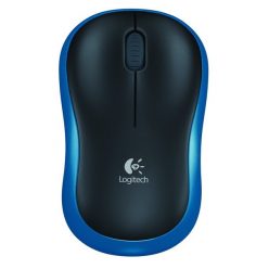   Logitech Egér - M185 (Vezeték nélküli, Optikai, Notebook, 1000 DPI, kék)