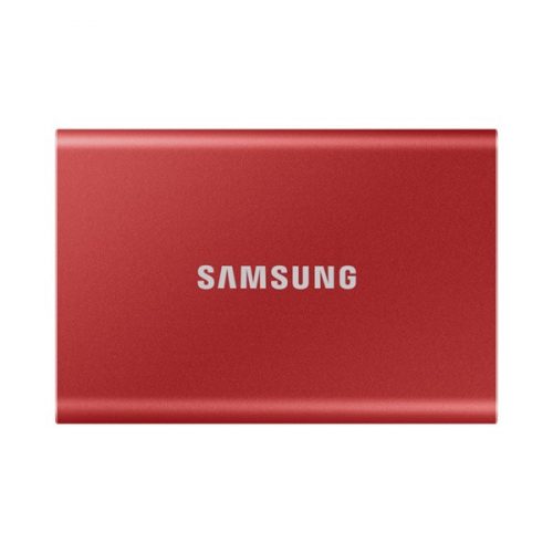 Samsung Külső SSD 2TB - MU-PC2T0R/WW (T7 external, piros, USB 3.2, 2TB)