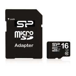   Silicon Power MicroSD kártya - 16GB microSDHC Class10 + adapter