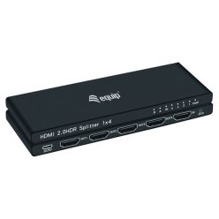   Equip HDMI Video-Splitter - 332717 (4 port, HDMI2.0, 3D, 4K/60Hz, HDR/HDCP Ready, fekete)