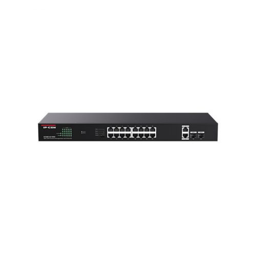 IP-COM Switch PoE - G1120P-16-150W (18x1Gbps; 2x SFP; 16 af/at PoE+ port; 135W, Rackbe szerelhető)