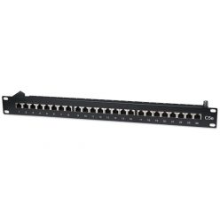   Manhattan Patch panel - CAT5e FTP árnyékolt patch panel, 24 portos, 1U, Fekete