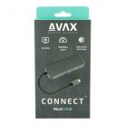 AVAX HB612 CONNECT+ 8in1 Multi HUB 2xUSB 3.0, TypeC, HDMI(4K/60Hz), RJ45, TF/SD, PD 100W