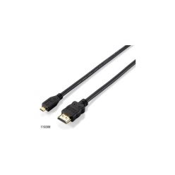   Equip Kábel - 119308 (HDMI1.4 - MicroHDMI kábel, apa/apa, 2m)