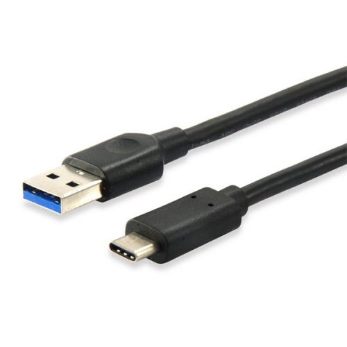 Equip Átalakító Kábel - 128344 (USB-C 3.2 Gen1 to USB-A, apa/apa, fekete, 2m)