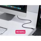 Equip Kábel - 128382 (USB4 Gen2x2, A-A kábel, apa/apa, 4K/60Hz, 20Gbps, PD 100W, 2m)