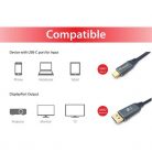 Equip Kábel - 133421 (USB-C to DisplayPort, apa/apa, 8K/60Hz, aluminium burkolat, 1m)