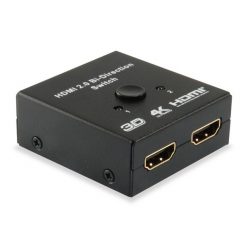   Equip HDMI Switch - 332723 (1x Bemenet, 2x Kimenet, két irányú jelátvitel, fekete)