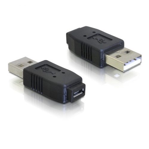 Delock Átalakító - 65029 (USB Micro A+B - USB-A 2.0, anya/apa, fekete)