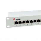 Equip Patch panel - 208014 (12 port, Cat6, árnyékolt, szürke)