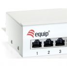 Equip Asztali patch panel - 227362 (12 port, Cat6, árnyékolt, szürke)