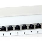 Equip Asztali patch panel - 227362 (12 port, Cat6, árnyékolt, szürke)