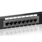 Equip Patch panel - 235316 (16 port, Cat5e, 1U, árnyékolatlan, fekete)