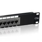 Equip Patch panel - 235316 (16 port, Cat5e, 1U, árnyékolatlan, fekete)