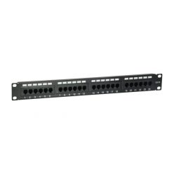   Equip Patch panel - 235325 (24 port, Cat5e, 1U, árnyékolatlan, fekete)