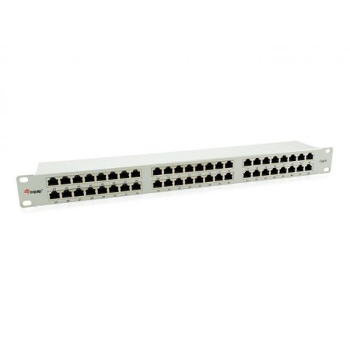 Equip Patch panel - 326349 (48 port, Cat6, 1U, árnyékolt, szürke)