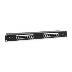   Equip Patch Panel - 326417 (16 port, Cat6, 1U, árnyékolt, fekete)