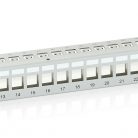 Equip Keystone Patch Panel - 767124 (24 port, Cat6, 1U, árnyékolt, szürke)