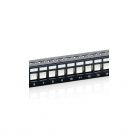 Equip Keystone Patch Panel - 769124 (24 port, Cat6, 1U, árnyékolt, fekete)