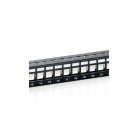 Equip Keystone Patch Panel - 769124 (24 port, Cat6, 1U, árnyékolt, fekete)