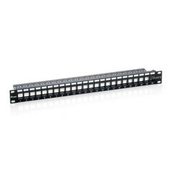   Equip Keystone Patch Panel - 769124 (24 port, Cat6, 1U, árnyékolatlan, fekete)