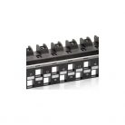 Equip Keystone Patch Panel - 769225 (24 port, Cat6A, 1U, árnyékolatlan, fekete)