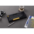 Akko 5075S Black&Gold  Bluetooth / vezeték nélküli / USB-C angol gaming V3 Cream Yellow pro mechanikus billentyűzet